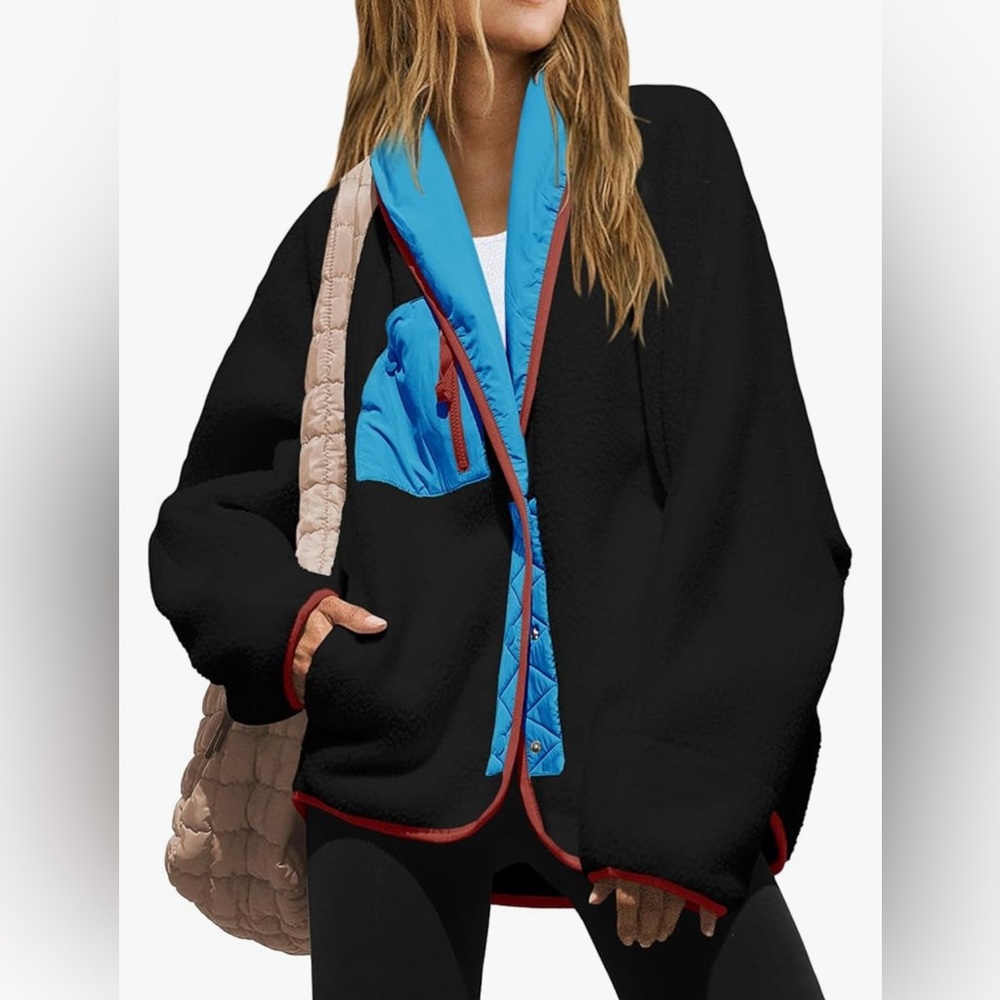 Amazon Womens Fuzzy Fleece Jacket